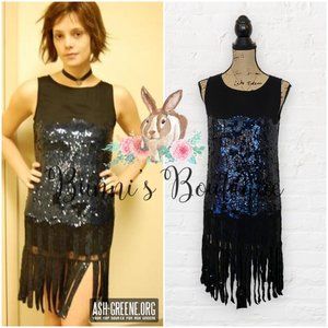 Alice Cullen Kate Moss for Top Shop Sequined Flapper Dress Sz 10 Twilight